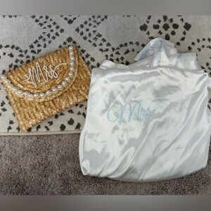 Bride Bundle “MRS” clutch and robe